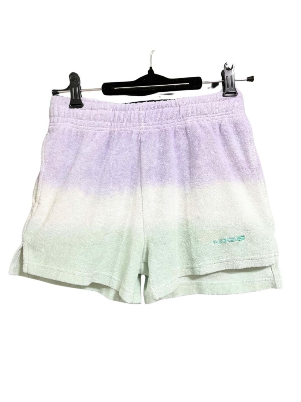 Noize 'Spencer' Terrycloth Ombre Gradient Pastel Blue, White & Green Shorts – XS